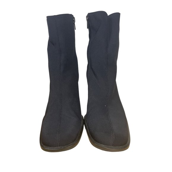 Nine West Black Zipper Heel Booties for Women Size 8 EUC - Picture 1 of 7